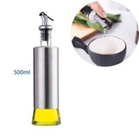 LỌ ĐỰNG NƯỚC MẮM, DẤM, DẦU ĂN VÀ GIA VỊ KHÁC 500ML BẰNG THỦY TINH BỌC INOX 304