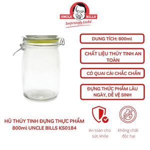 Lọ đựng thủy tinh nắp màu Uncle Bills KS0184