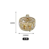 Lọ đựng trang trí bằng thủy tinh pha lê phong cách Âu Mỹ có nắp đậy, đồ trang trí sáng tạo, bàn cà phê, lọ kẹo trái cây