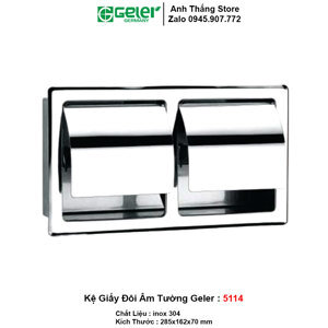 Lô giấy vệ sinh đôi âm tường Geler 5114