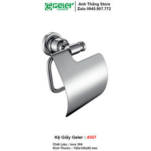 Lô giấy vệ sinh inox 304 Geler 4507