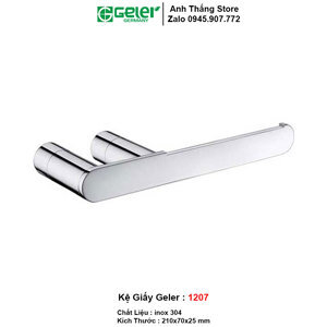 Lô giấy vệ sinh inox 304 Geler 1207