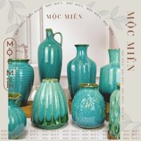 Lọ Gốm Bạch Ngọc Hỏa Biến cỡ Lớn cắm hoa, đào, tuyết mai, bình sứ gốm Bát Tràng | Gốm Mộc Miên