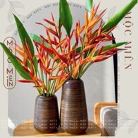 Lọ Gốm Mộc Ganh Nâu cắm hoa Thiên Điểu cực đẹp sang trọng Bát Tràng | Gốm Mộc Miên