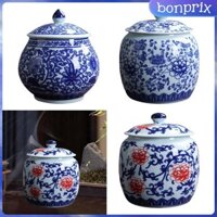 Lọ gừng sứ Trung Quốc để đựng trà có nắp - Bình đựng bàn trang trí