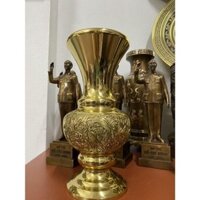 Lọ hoa bằng đồng cao cấp hoạ tiết bông cúc cao 20cm 25cm 30cm