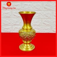 Lọ Hoa Bằng Đồng Vàng Đúc Nguyên Khối