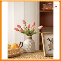 Lọ Hoa Bình Hoa Tulip Để Bàn Cao 25-28cm Trang Trí Phòng Khách Bàn Học LL-187