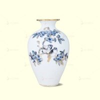 Lọ Hoa Chim Oanh Việt Quất Kẻ Vàng