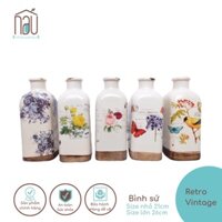 LỌ HOA cổ nhỏ phong cách Vintage retro cắm đào, Tuyết Mai ngày Tết, decor, Tặng Tân Gia Bình Bông thiết kế phong cách cổ