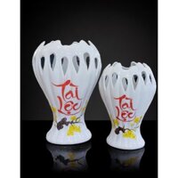 LỌ HOA DÁNG BÀN TAY PHẬT CẮM HOA SỨ TRẮNG Bình An - Tài Lộc Size 23-28-35cm - Gốm Bát Tràng