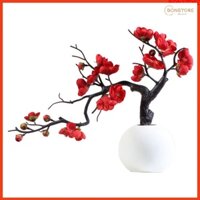 Lọ hoa đào giả kiểu dáng bonsai hình thác nước trang trí nhà cửa trưng bày kệ tủ, bàn trà độc đáo DT-01