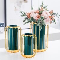 Lọ hoa decor khung thép ống nghiệm độc lạ , bình hoa thuỷ tinh trang trí phòng khách để bàn làm việc Qhouse - Hàng mới v