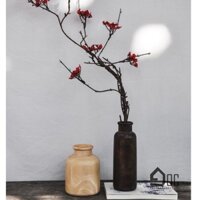 Lọ hoa gỗ đẹp, bình hoa bằng gỗ cắm hoa giả, hoa khô, hoa lụa Góc decor