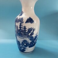 Lọ hoa gốm sứ - Lộc bình gốm sứ Bát Tràng   Bình An Phú QuýHọa tiết chùa, công, mẫu đơn - 32cm