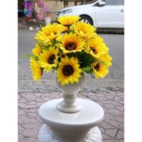 Lọ hoa hướng dương giả cắm sẵn trang trí
