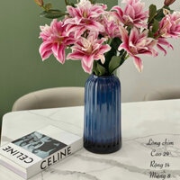 Lọ Hoa Lồng Chim Men Xanh - Cao 29cm