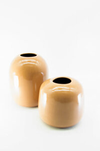 Lọ Hoa Mimosa Bằng Sứ Cao Cấp Minh Tiến - Lớn - Hồng giả cổ - Men đầy bình