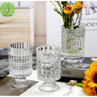 Lọ hoa thủy tinh để bàn decor loại cao cấp trang trí bàn ăn, phòng khách