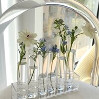 Lọ Hoa Thủy Tinh Để Bàn Phong Cách Tối Giản 0M8X
