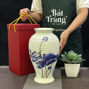 Lọ hoa trắng Bát Tràng LH05