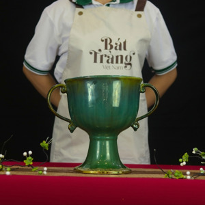 Lọ hoa trắng Bát Tràng LH06