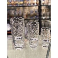 Lọ hoa.bình cắm hoa thủy tinh bom trắng 25cm, 30cm