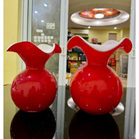 Lọ hoa,bình hoa pha lê cao cấp IVV Primula đỏ rực rỡ-Siêu phẩm đến từ Italy