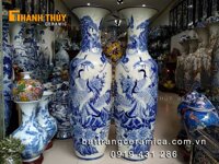 Lọ lục bình Bát Tràng tùng hạc trường thọ 1m4
