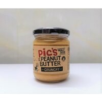 [Lọ nhỏ 195g – Nắp Đen] BƠ ĐẬU PHỘNG HẠT [New Zealand] PIC’S Peanut Butter Crunchy (nvt-hk)