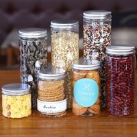 Lọ nhựa nắp nhôm loại dày CÓ KÈM NẮP CHẶN nhiều cỡ (50ml/100ml/200ml/500ml/750ml/1000ml)