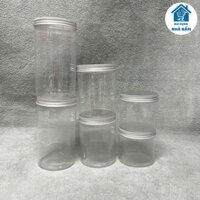 Lọ nhựa trơn nắp nhôm Song Long đựng gia vị, đựng các loại hạt 500, 750, 1000 ml