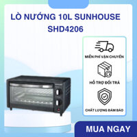 Lò nướng 10L Sunhouse SHD4206 - Công suất 800W - 4 chế độ nướng - Có hẹn giờ - Bảo hàng 12 tháng chính hãng