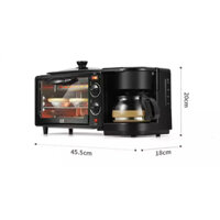 Lò Nướng 3 Trong 1 - Tích Hợp Máy Pha Cafe, Làm Đồ Ăn Sáng SB3