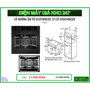 Lò nướng âm tủ Electrolux EVE614BCEB - 72L