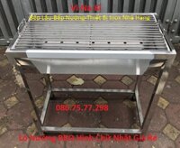 Lò nướng BBQ hình chữ nhật giá rẻ, Bếp nướng inox  vỉa hè tại Quận 2