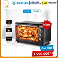 Lò nướng đối lưu 35 Lít ASANZO EV-35ZS Có Quay (Tiện ích, an toàn, nhanh chóng) - HÀNG CHÍNH HÃNG BẢO HÀNH 12 THÁNG