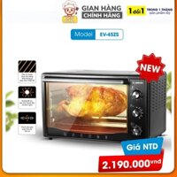 Lò nướng đối lưu 45 Lít ASANZO EV-45ZS Có Quay (Tiện ích, an toàn, nhanh chóng)  - HÀNG CHÍNH HÃNG BẢO HÀNH 12 THÁNG