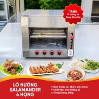 Lò nướng gas Salamander 4 họng đốt ( tặng dây gas và van gas)