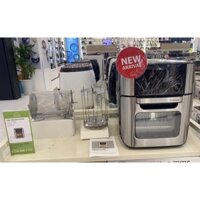 Lò Nướng Không Dầu THẾ HỆ MỚI LOCK&LOCK EJF699SLV Dung Tích Lớn 12L,1800W - Màu Bạc Sang Trọng, Cửa Kính Trong Suốt