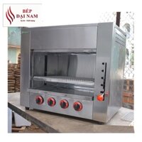 Lò nướng không khói, lò salamander 4 họng dùng gas