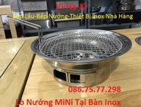 Lò nướng mini tại bàn inox, Bếp nướng than hoa inox ngoài trời