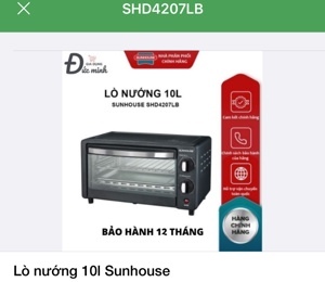 Lò nướng Sunhouse SHD4207LB