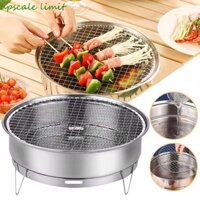 Lò nướng than UPSCALE LIMIT, Chảo nướng Carbon Hàn Quốc bằng thép không gỉ, Lưới nướng thịt nướng có thể tháo rời bằng bạc Rotisserie Dã ngoại