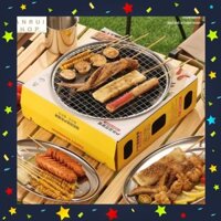 Lò Nướng Thịt Dùng Một Lần - Tiện Lợi & Đa Năng (Kèm kẹp inox, cọ dầu, than x30 viên)