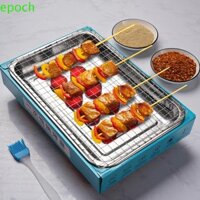 Lò nướng thịt nướng EPOCH, Lò nướng than không khói dùng một lần, Vỏ chống bỏng tiện lợi Hình chữ nhật có bàn chải BBQ Nướng dã ngoại