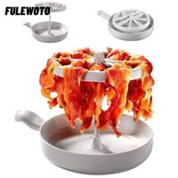 Lò nướng thịt nướng lò vi sóng FILEWOTO, Nồi thịt xông khói lò vi sóng có thể gập lại dễ dàng làm sạch, Tiện ích nhà bếp chịu nhiệt độ cao chống dính bền bỉ