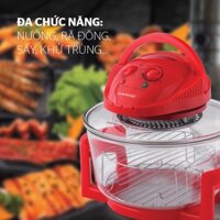 Lò nướng thủy tinh 12 lít Sunhouse SH416 đỏ 002 11 11