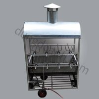 Lò nướng vịt ngoài trời than hoa 2 tầng 8 xiên mái vòm