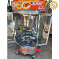 Lò quay gà vịt heo xoay 2 cánh -4 cánh 850 BKP- dùng than & gas
